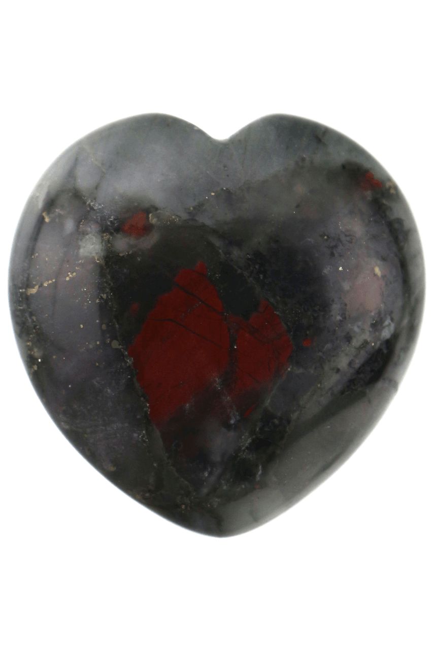 African Bloodstone Jasper Heart  ABSH08