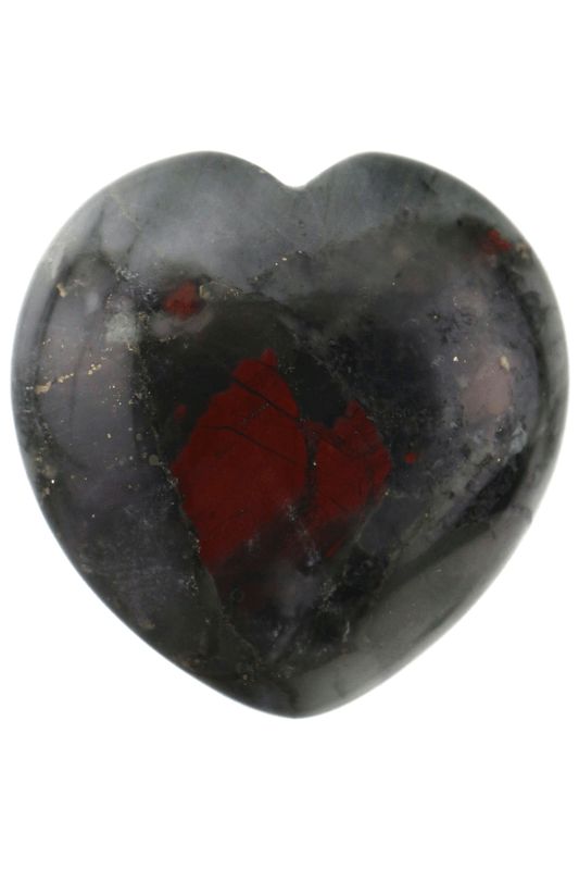 African Bloodstone Jasper Heart  ABSH08