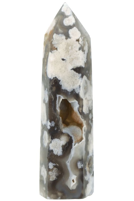 Black Flower Agate Point BFAP02