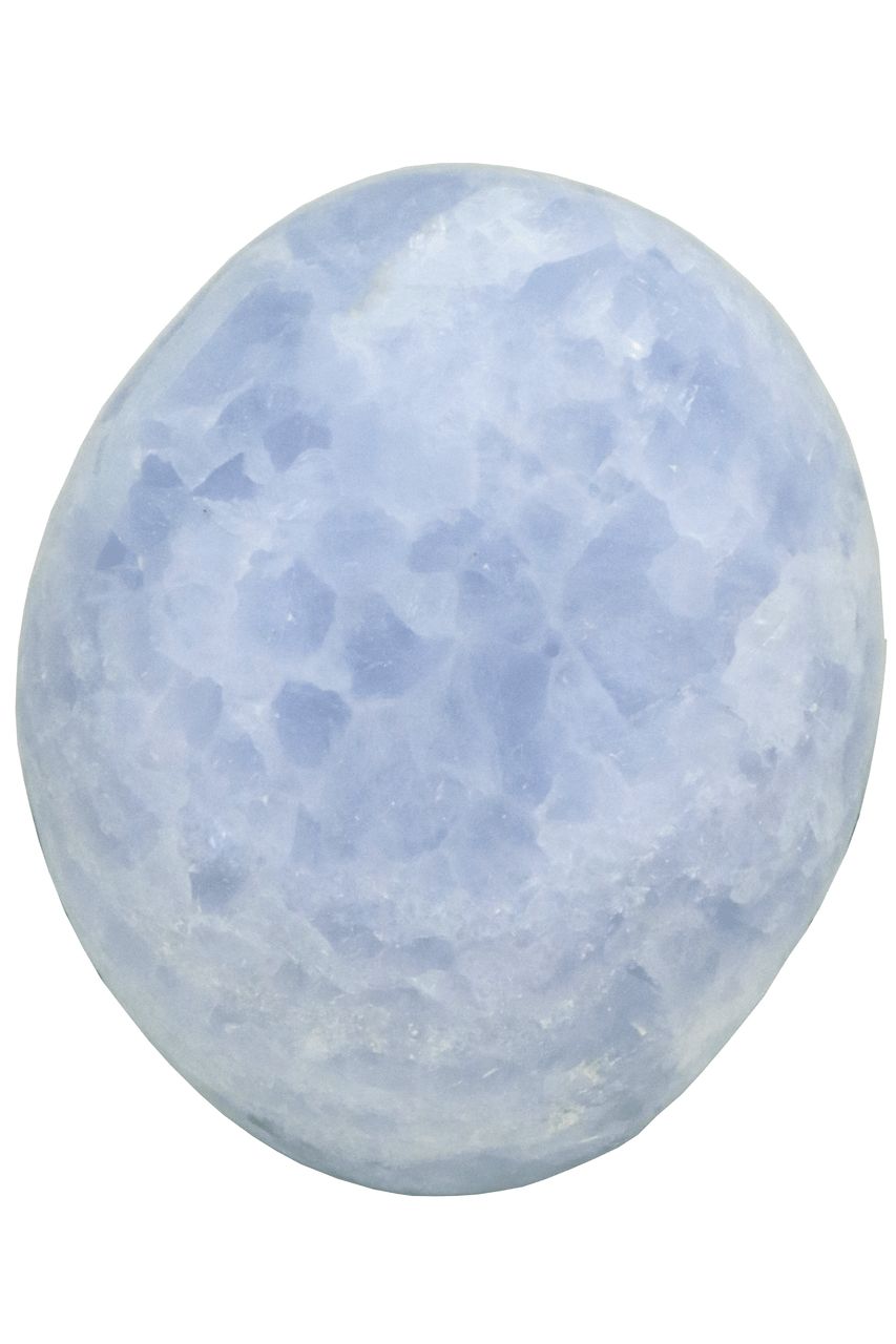 Blue Calcite Palm Stone BLCP03