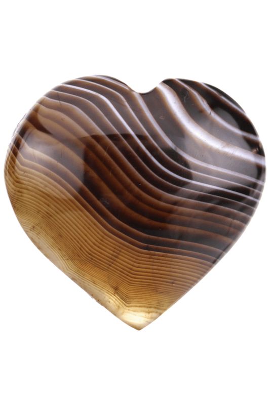 Botswana Brown Agate Heart BBA02