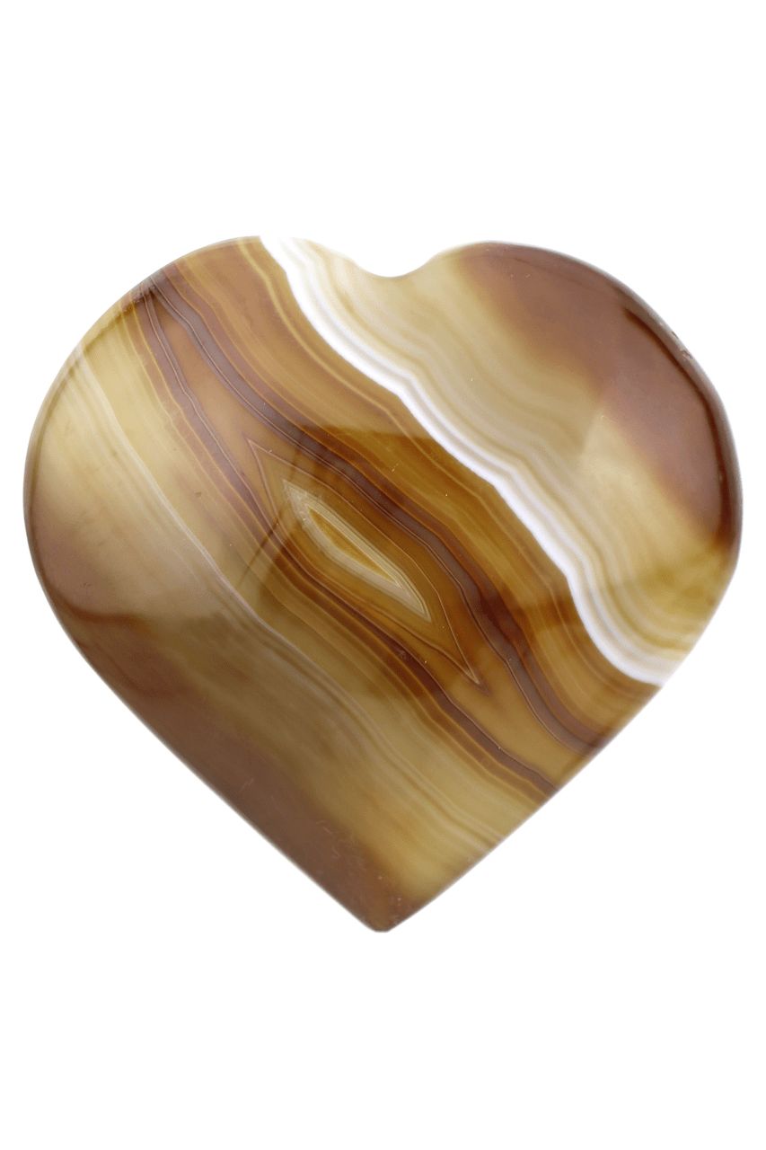 Botswana Brown Agate Heart BBA03