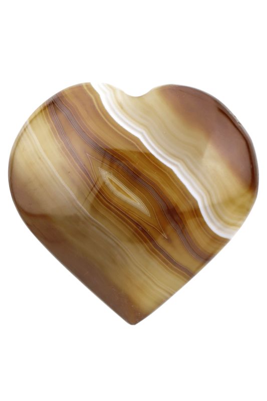 Botswana Brown Agate Heart BBA03
