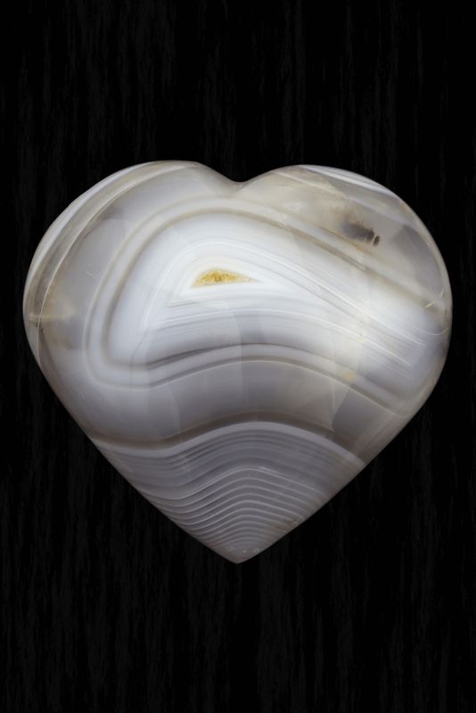 Botswana Grey Agate Heart BTWH01