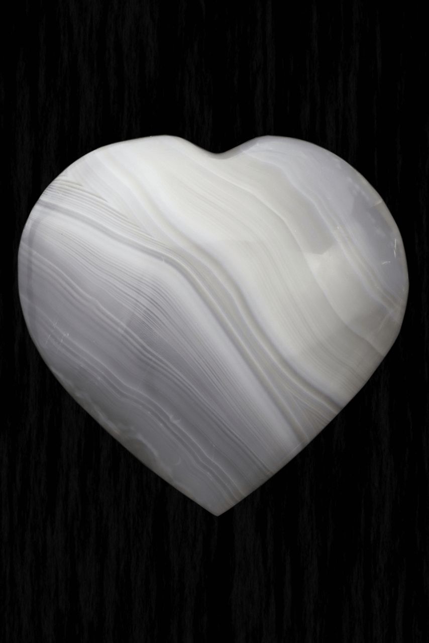 Botswana Grey Agate Heart BTWH02