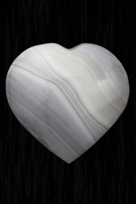 Botswana Grey Agate Heart BTWH02