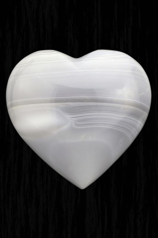 Botswana Grey Agate Heart BTWH03