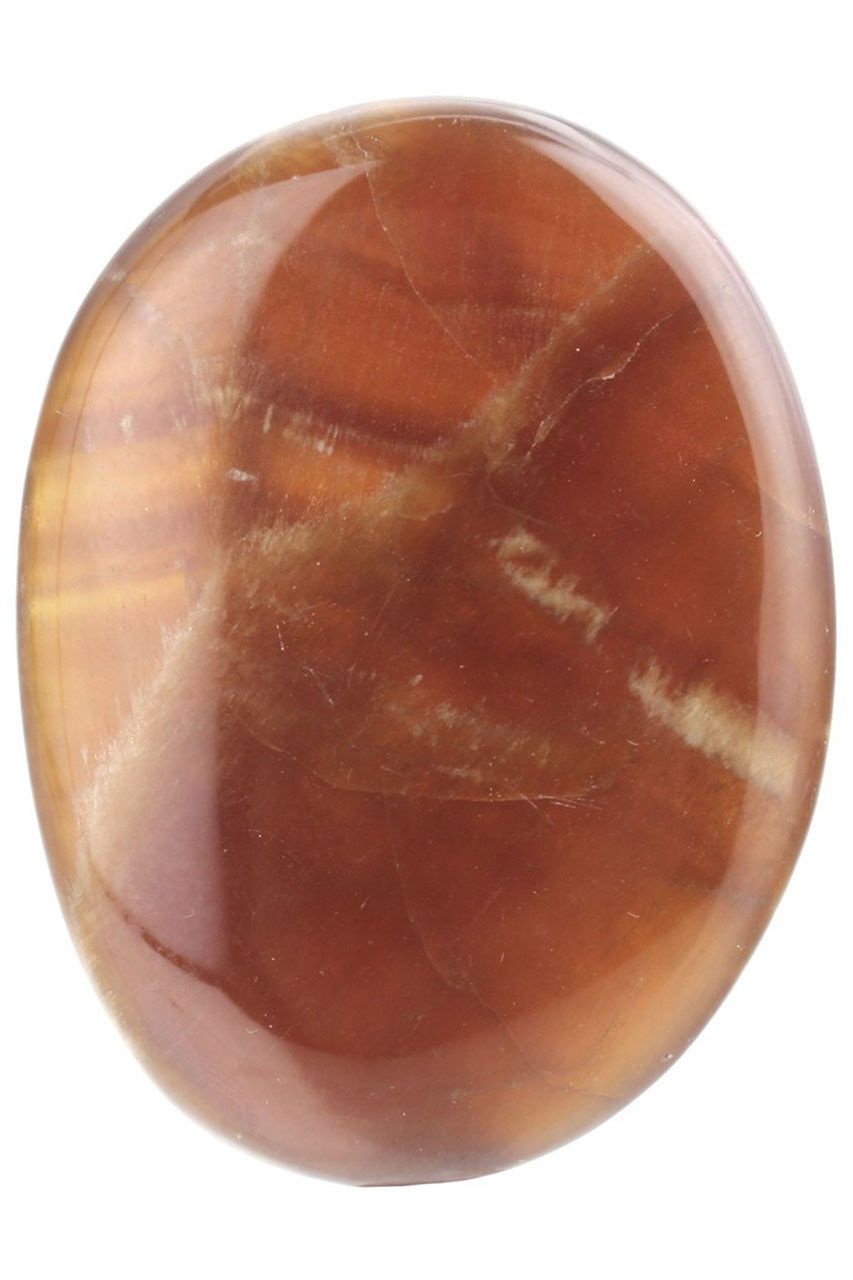 Brown Calcite Palm Stone BCP09