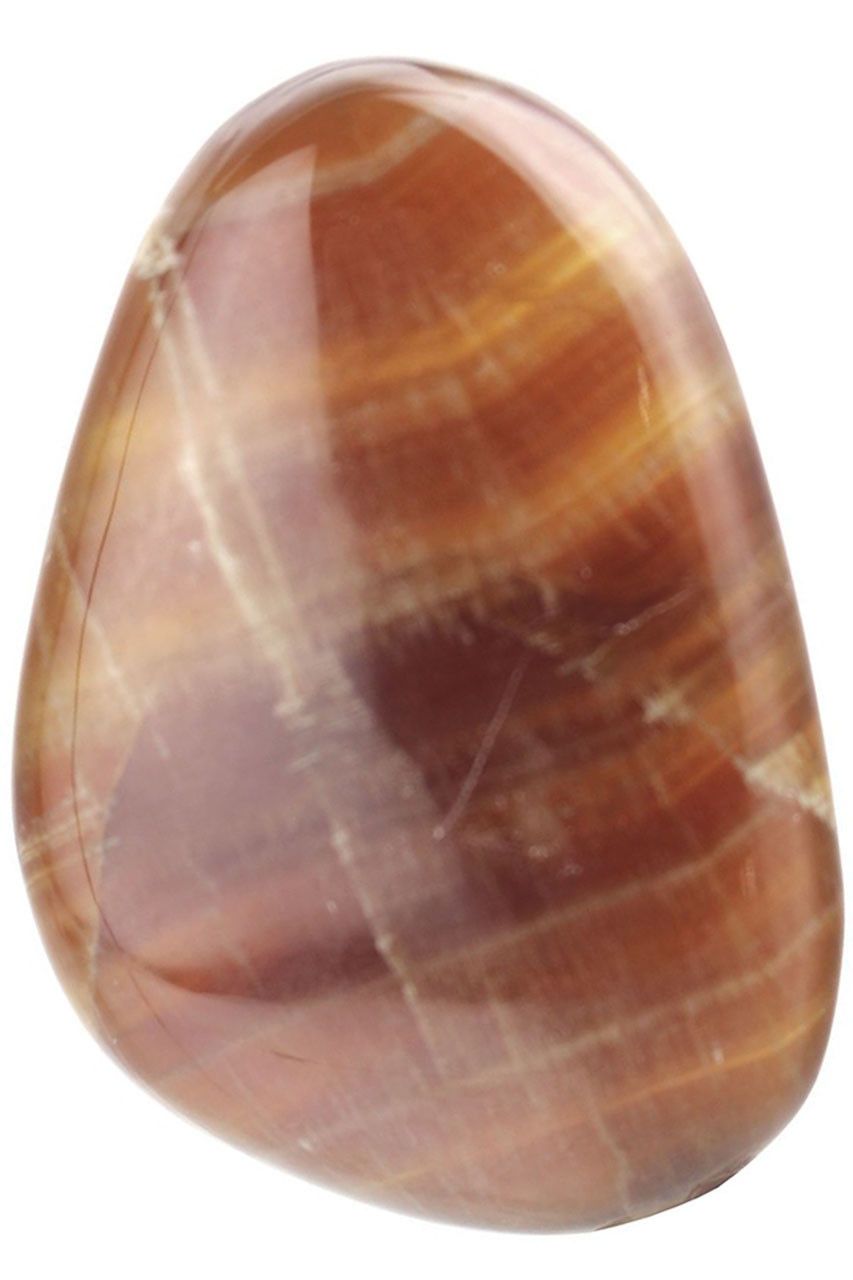 Brown Calcite Palm Stone BCP08