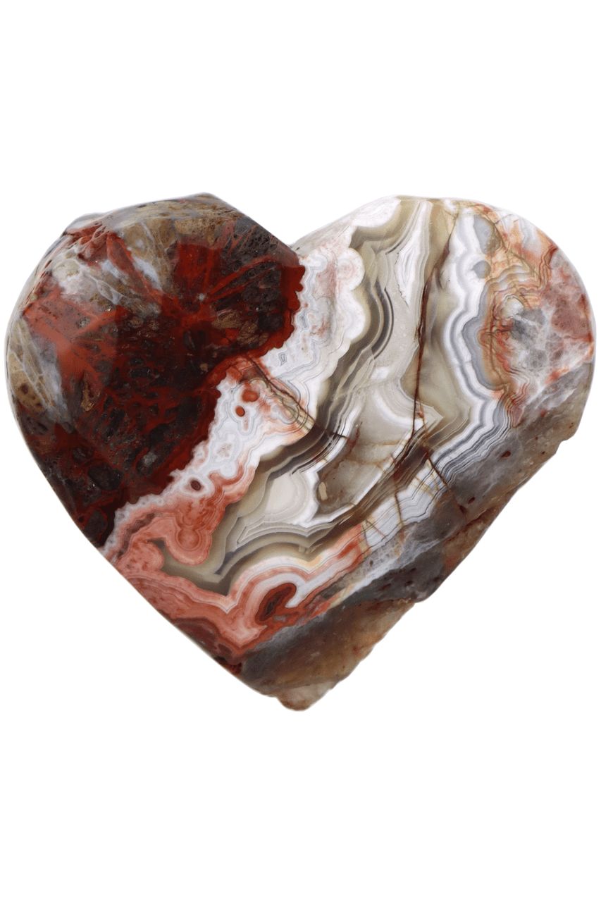 Crazy Lace Agate Heart CLAH02