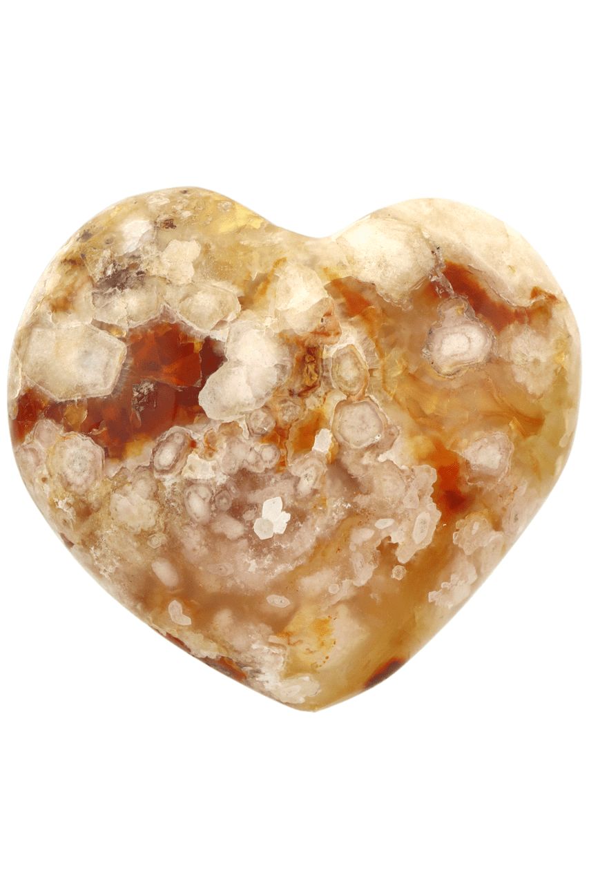 Flower Agate Heart FLAH01