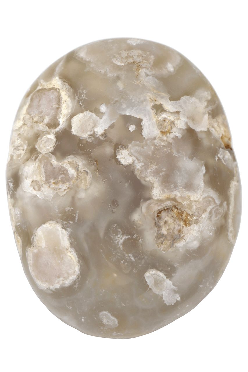 Flower Agate Palm Stone FLAP06