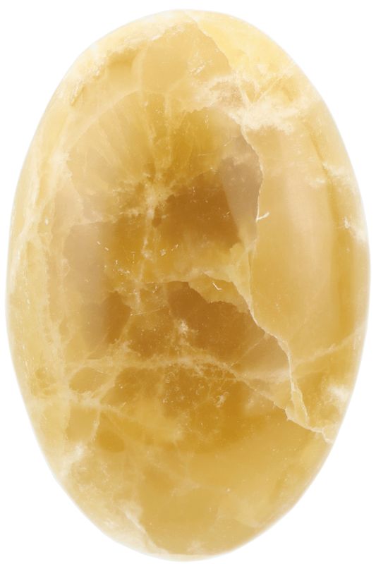 Honey Calcite Palm Stone HCTP01