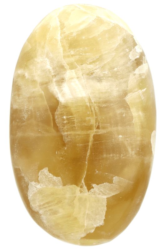Honey Calcite Palm Stone HCTP03