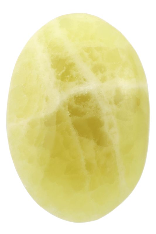 Lemon Calcite Palm Stone LMCP01