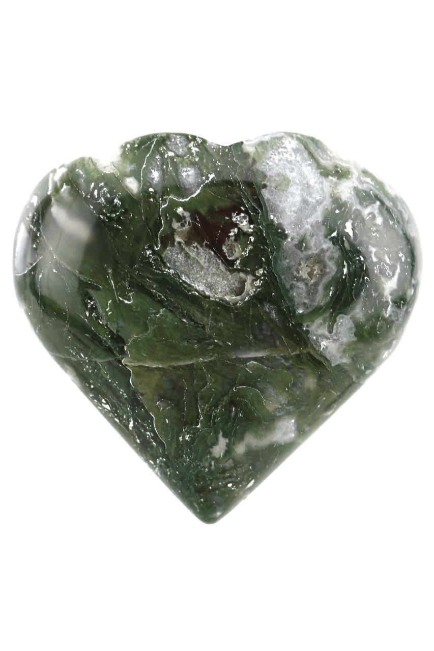 Moss Agate Heart MAH04