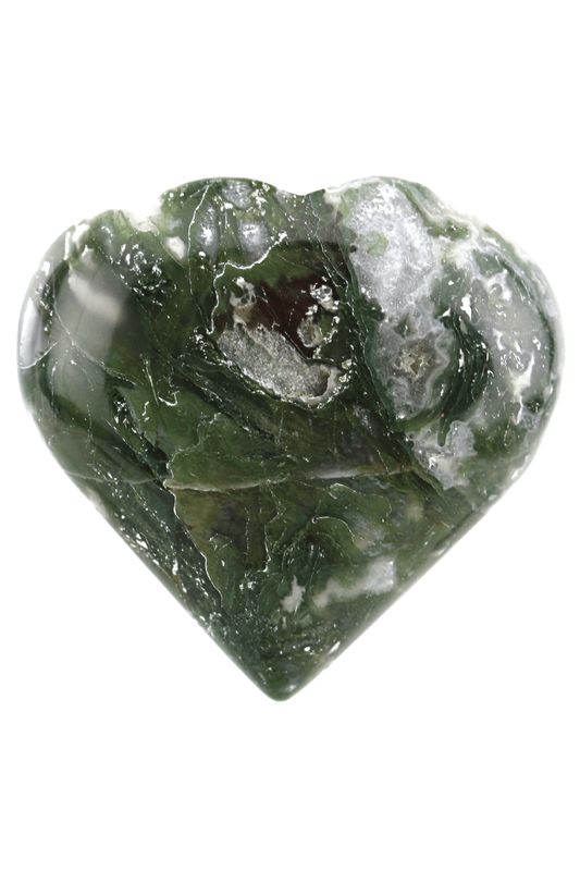 Moss Agate Heart MAH04
