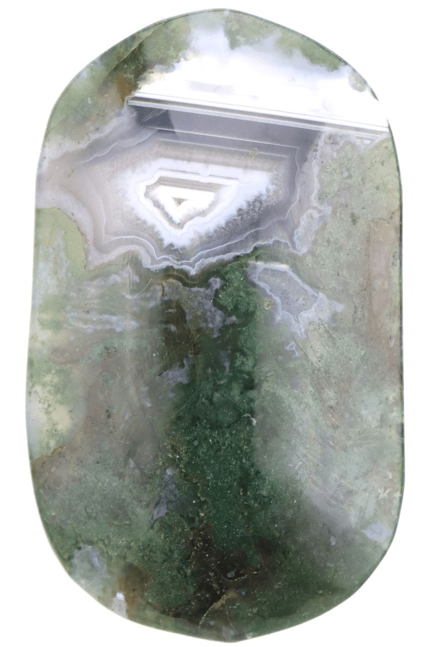 Moss Agate Palm Stone MOSP01
