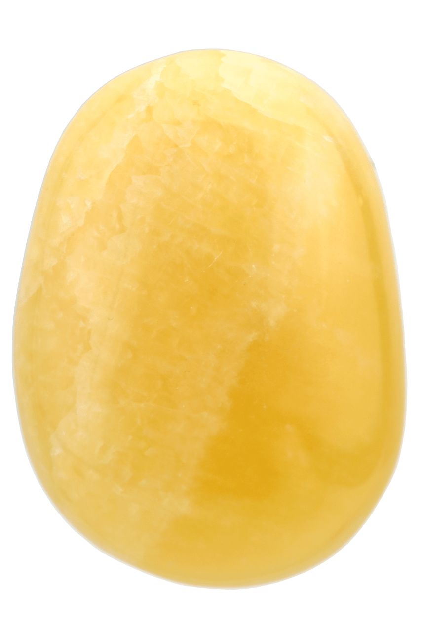 Orange Calcite Palm Stone OCP010