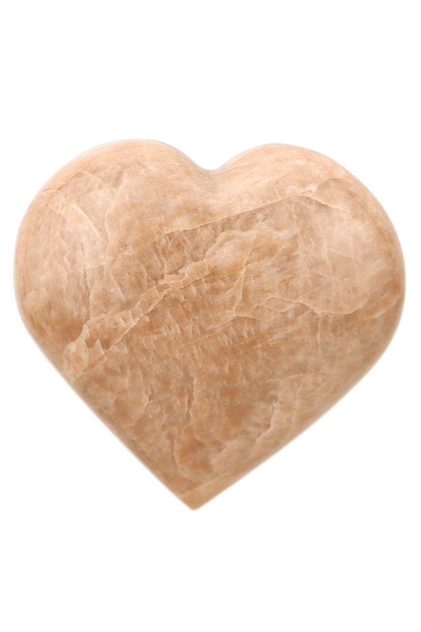 Peach Moonstone Heart PMNH03
