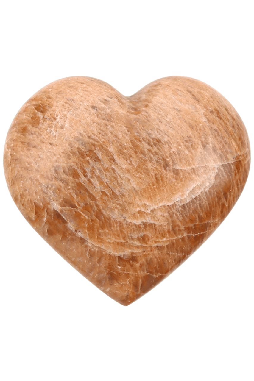 Peach Moonstone Heart PMNH01