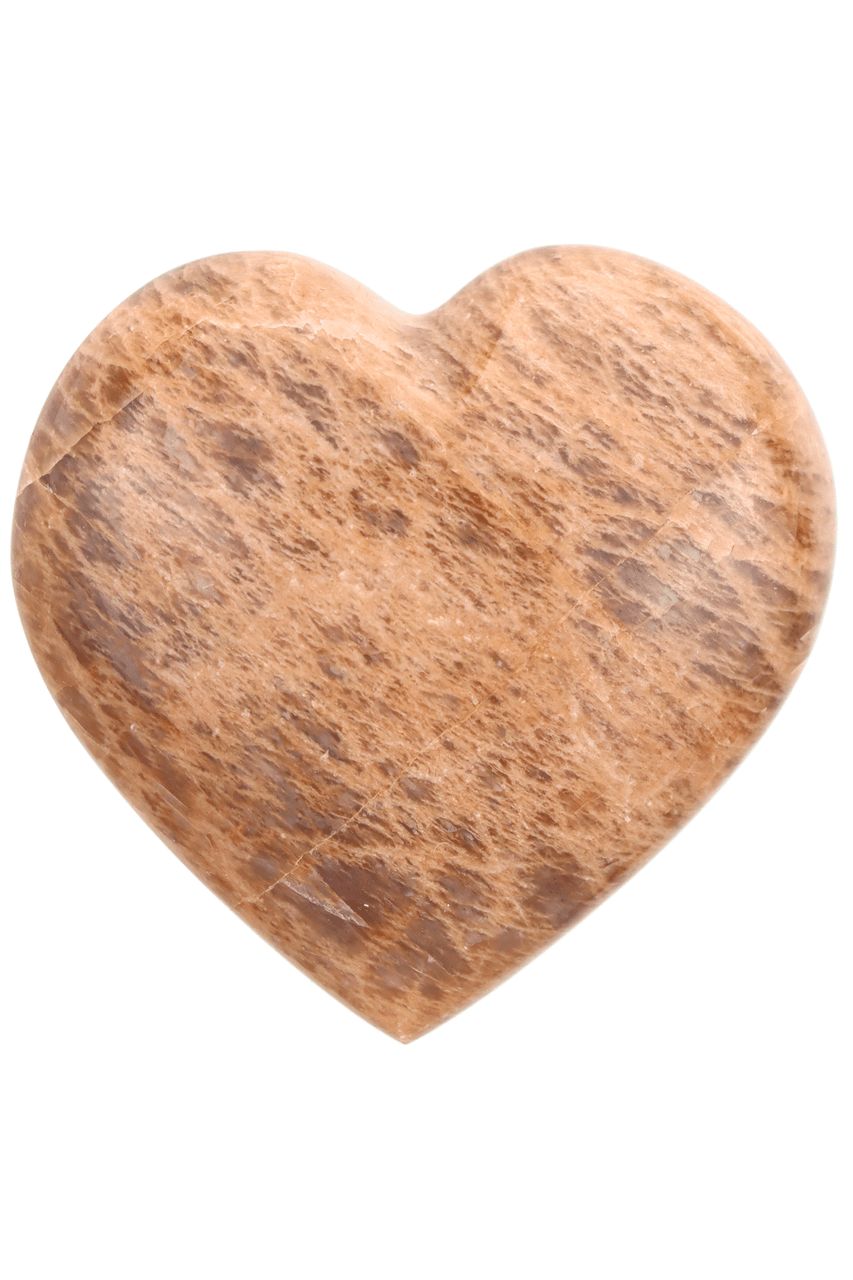 Peach Moonstone Heart PMNH04