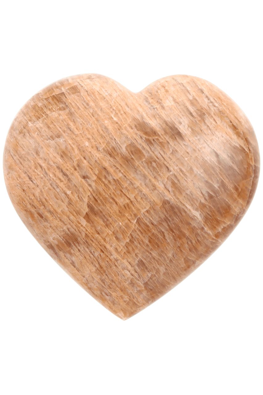 Peach Moonstone Heart PMNH02