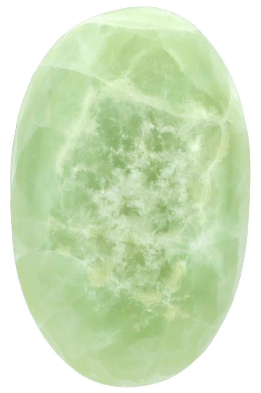 Pistachio Calcite Palm Stone PCSP02