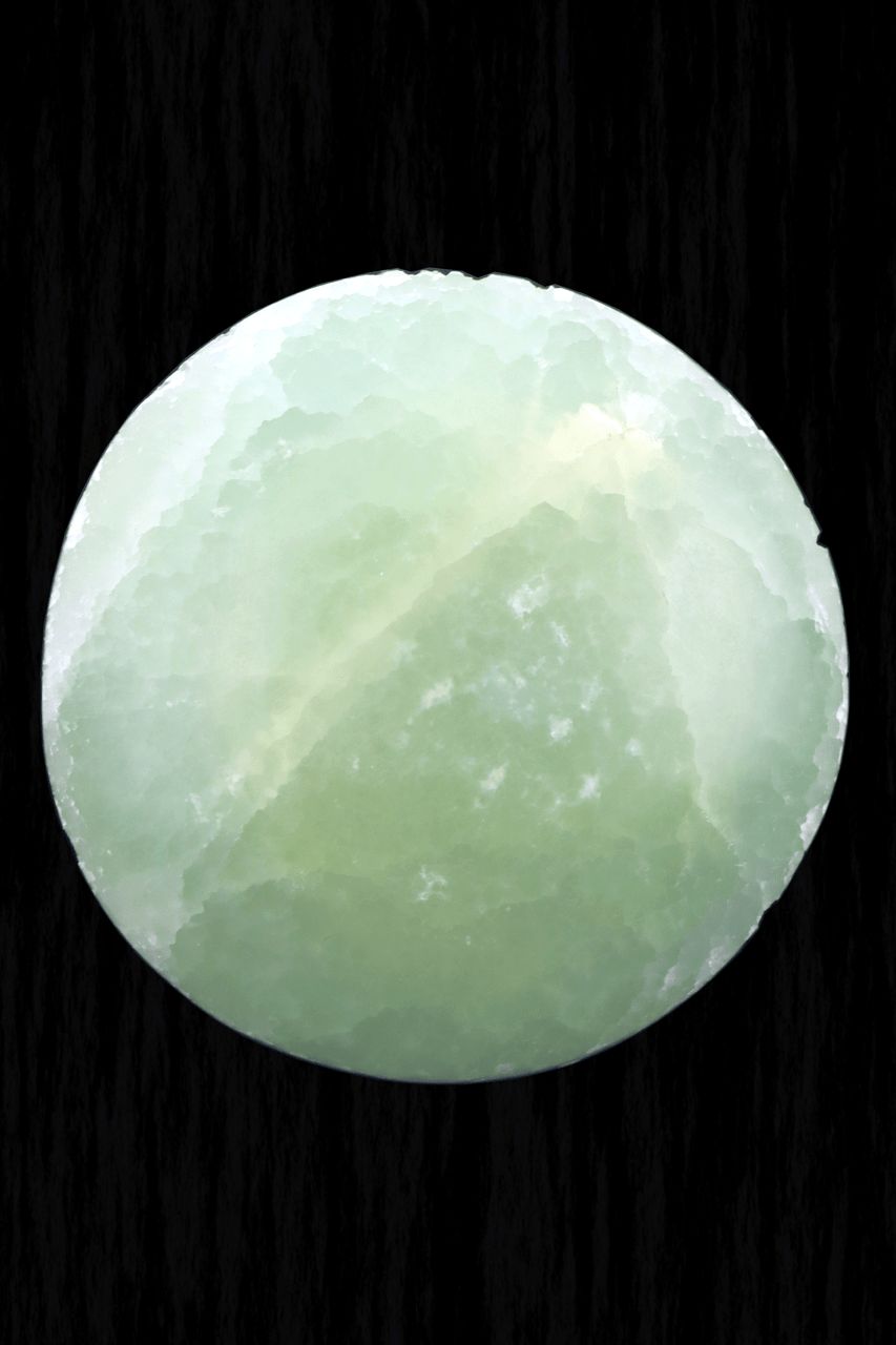 Pistachio Calcite Palm Stone PCSP04