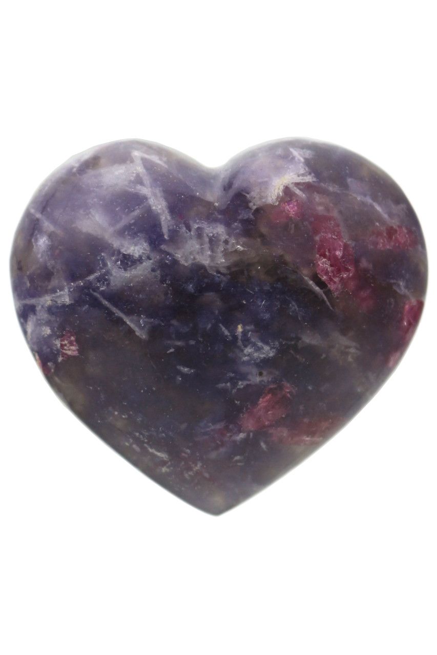 Pink Tourmaline with Lepidolite Heart PTLH04