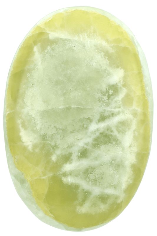 Pistachio Calcite Palm Stone PCSP01