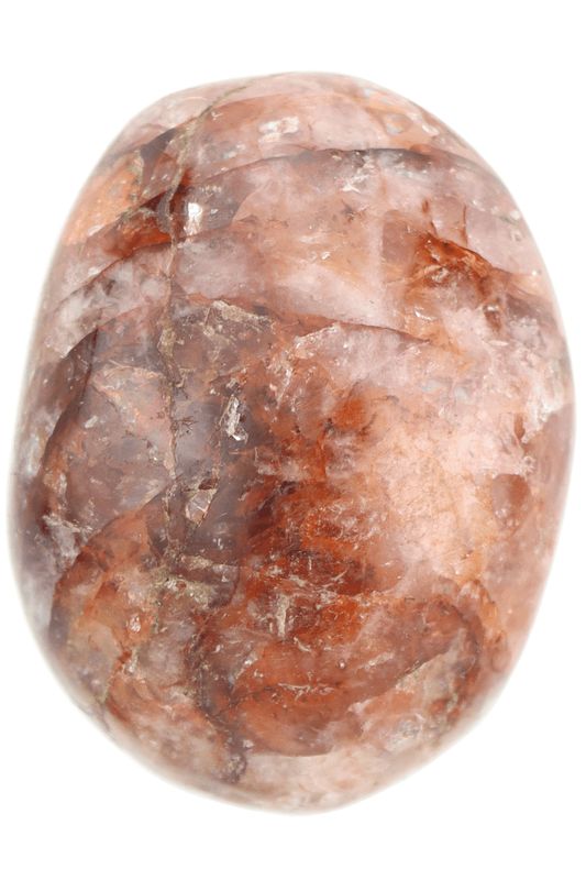Red Hematite in Quartz Palm Stone HMTP05