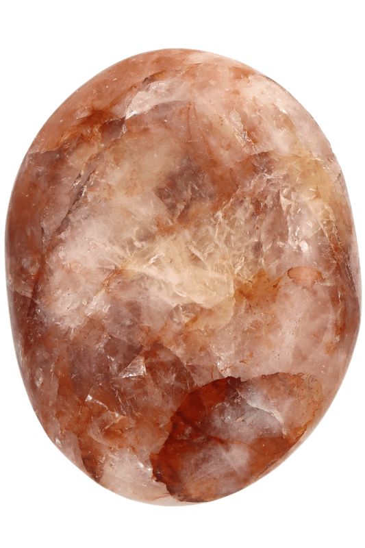 Red Hematite in Quartz Palm Stone HMTP04