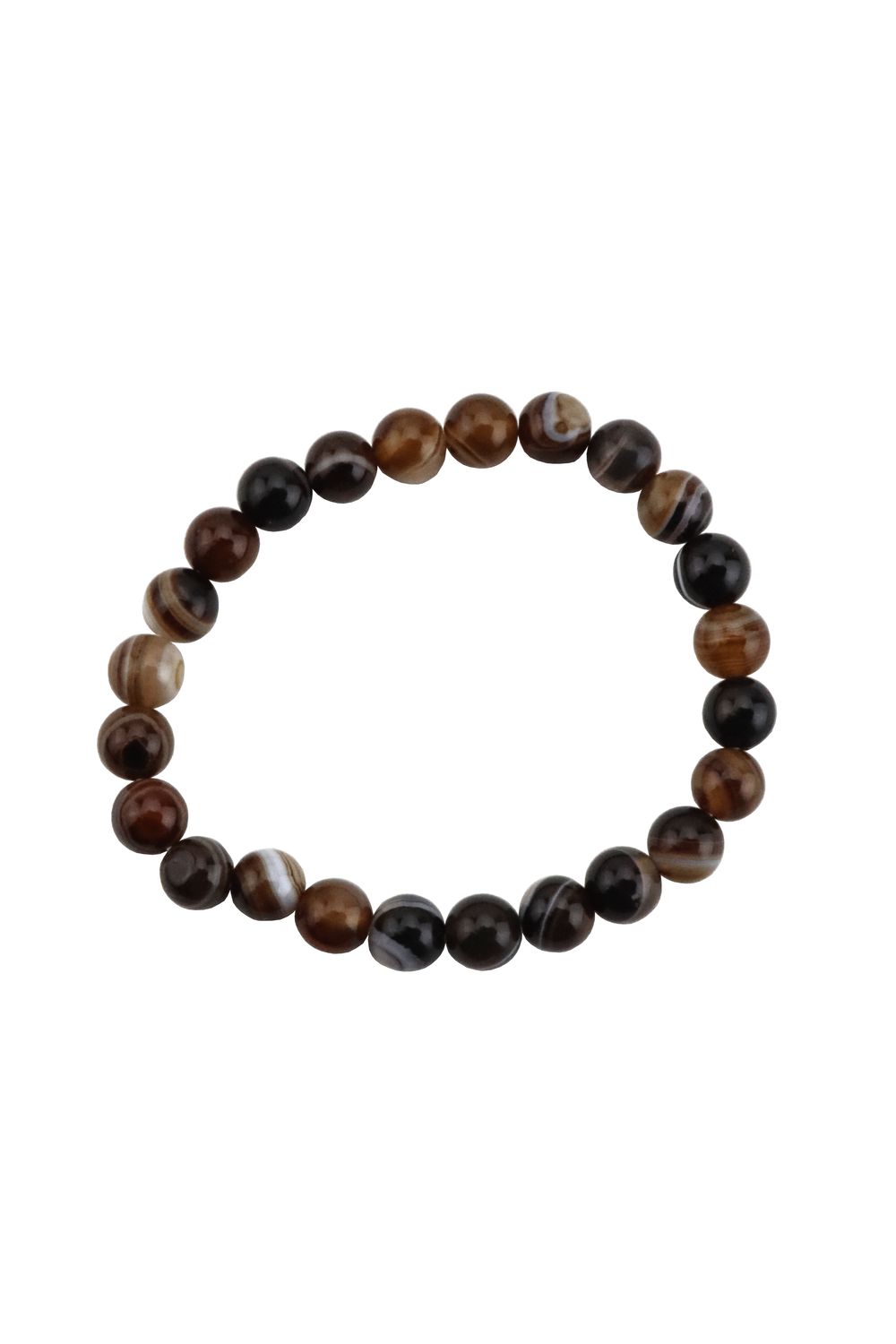 Brown Striped Agate Bracelet