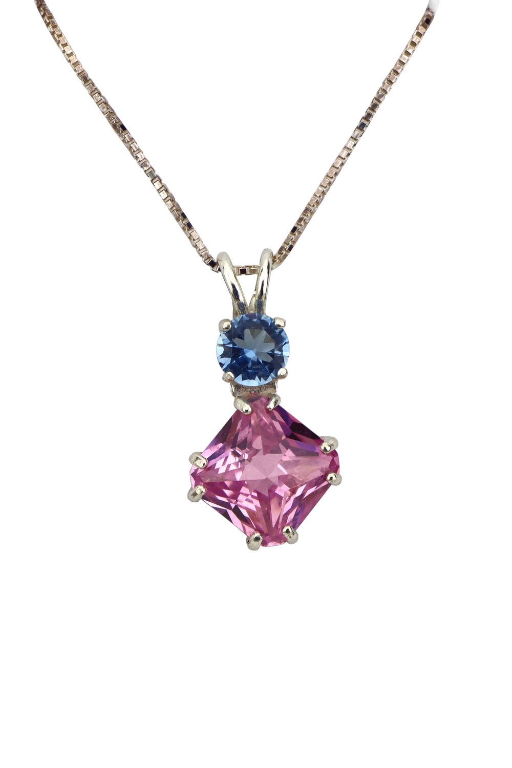Pink Garnet Mini Magician with Tibetan Blue Obsidian