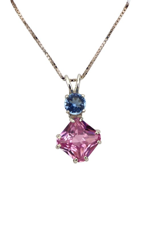 Pink Garnet Mini Magician with Tibetan Blue Obsidian