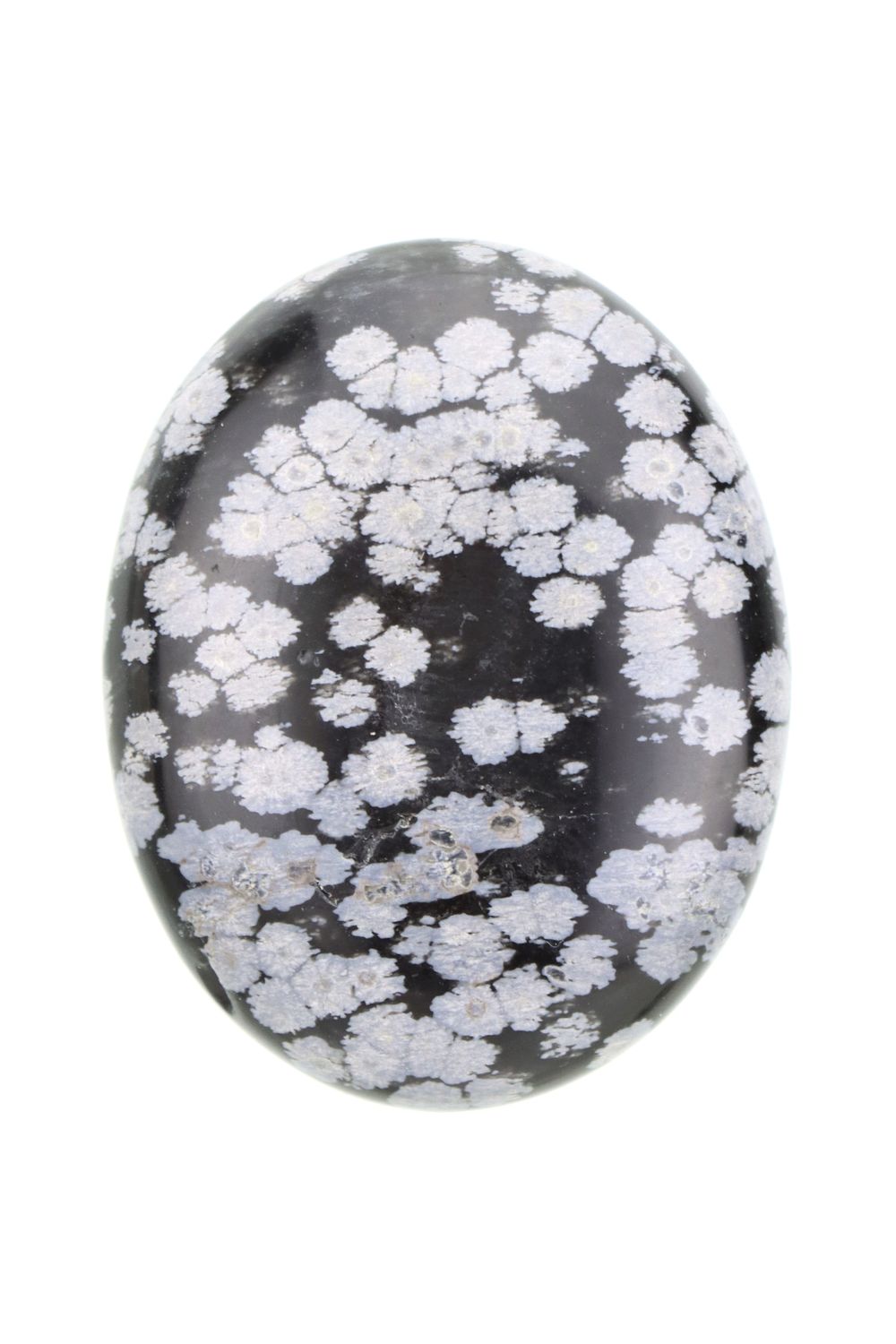 Snowflake Obsidian Palm Stone SWFP04