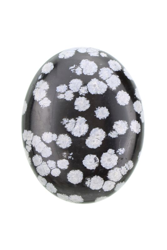 Snowflake Obsidian Palm Stone SWFP02
