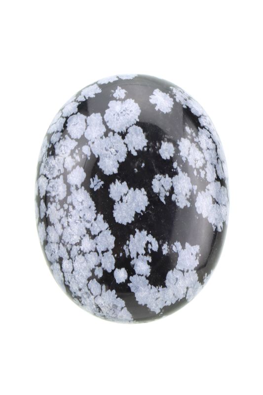 Snowflake Obsidian Palm Stone SWFP01