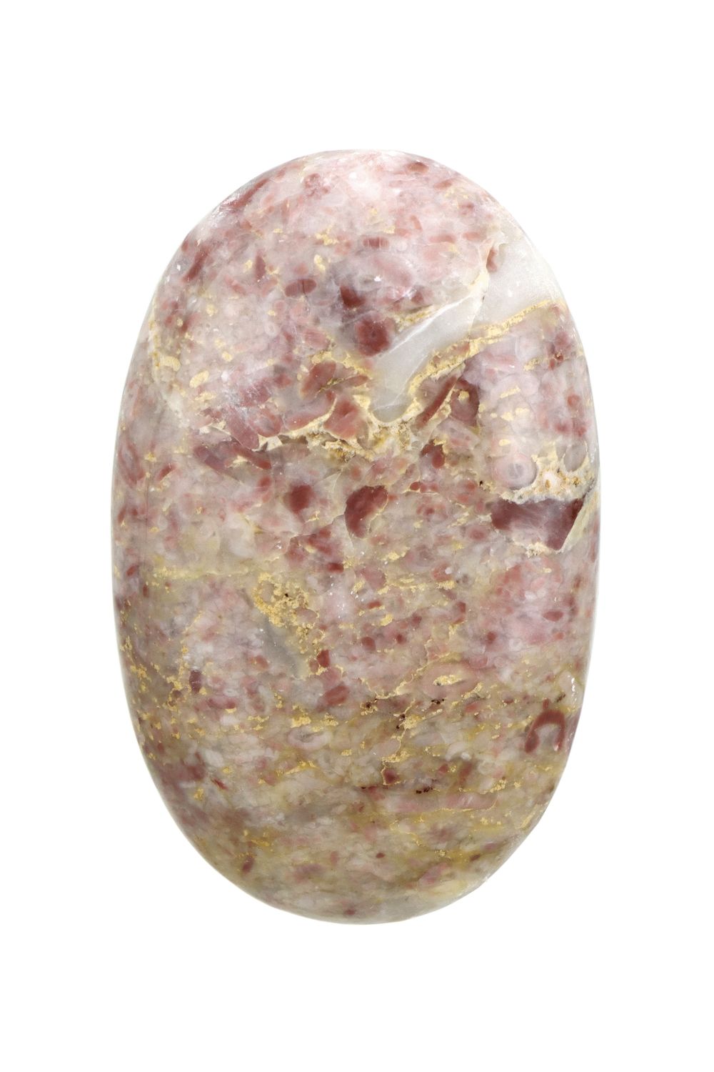 Strawberry Calcite Palm Stone STCP01