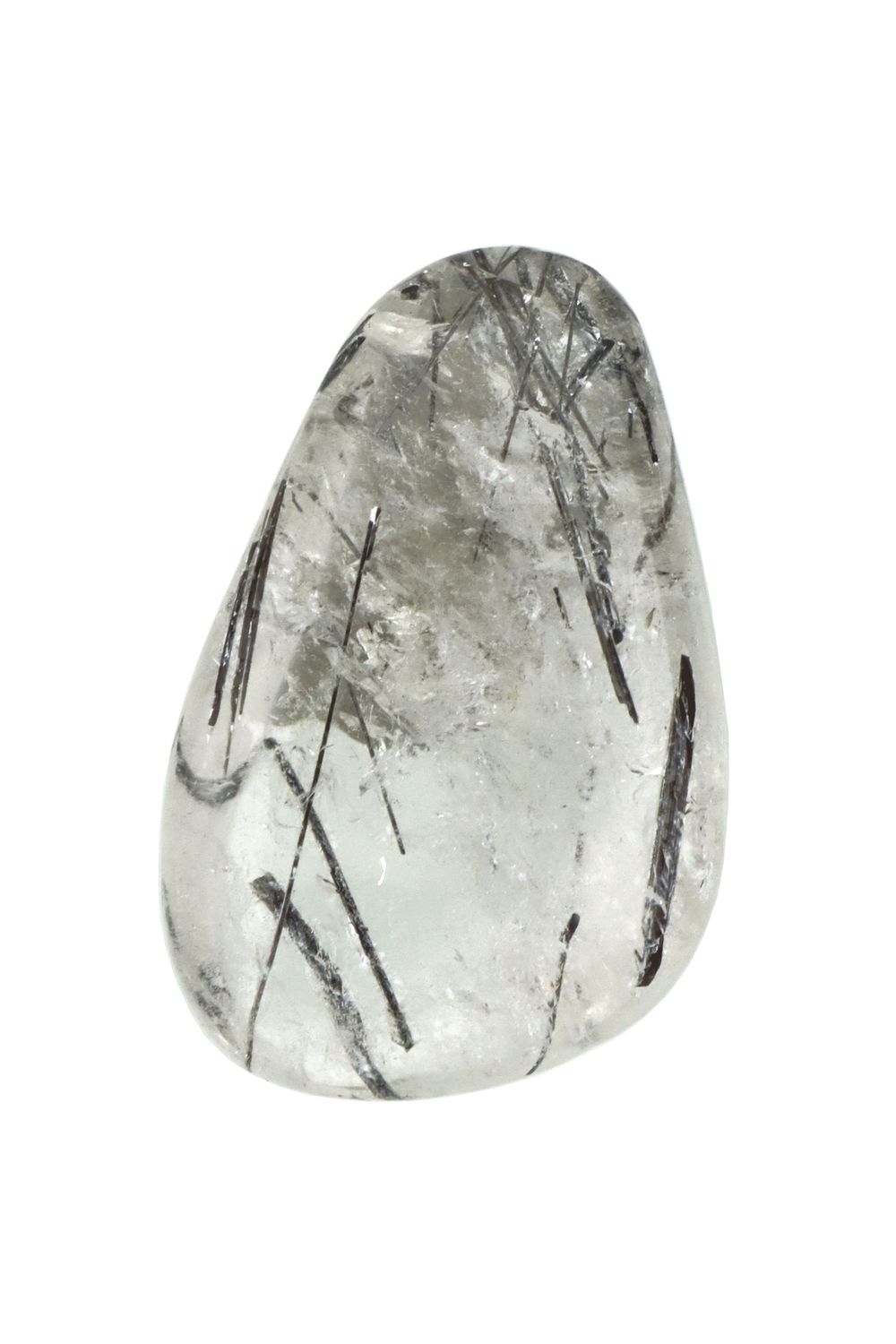 Tourmalinated Quartz Palm Stone TQP04