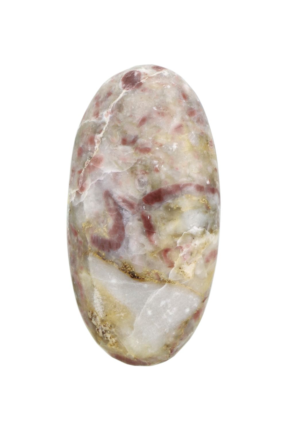 Strawberry Calcite Palm Stone STCP03