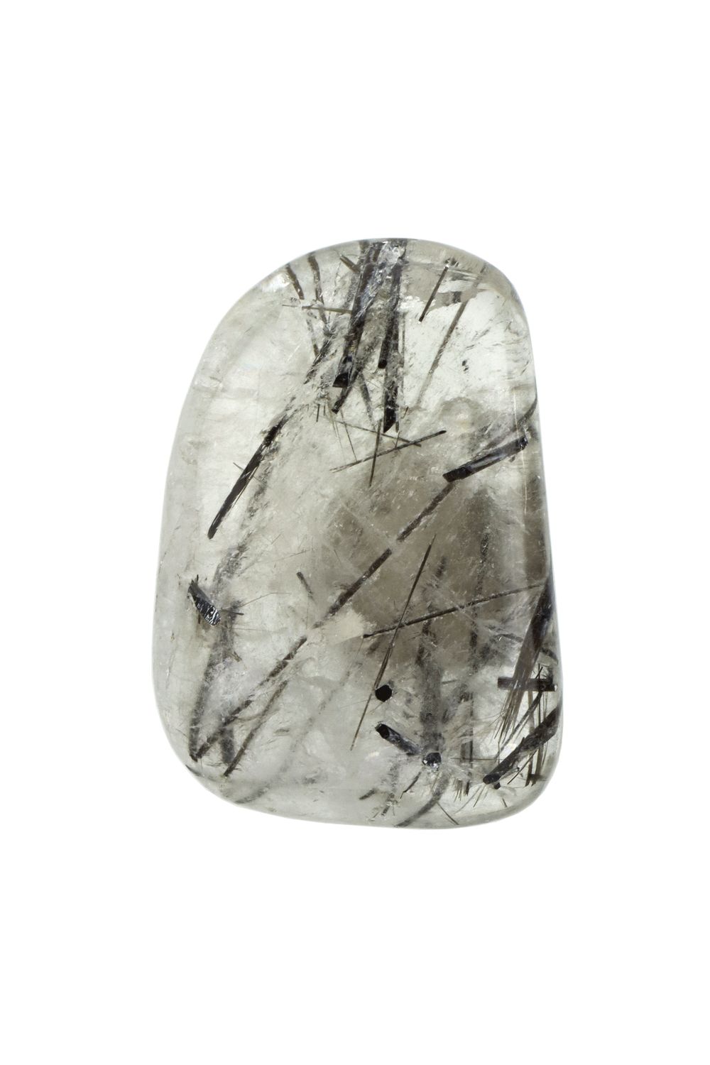 Tourmalinated Quartz Palm Stone TQP07