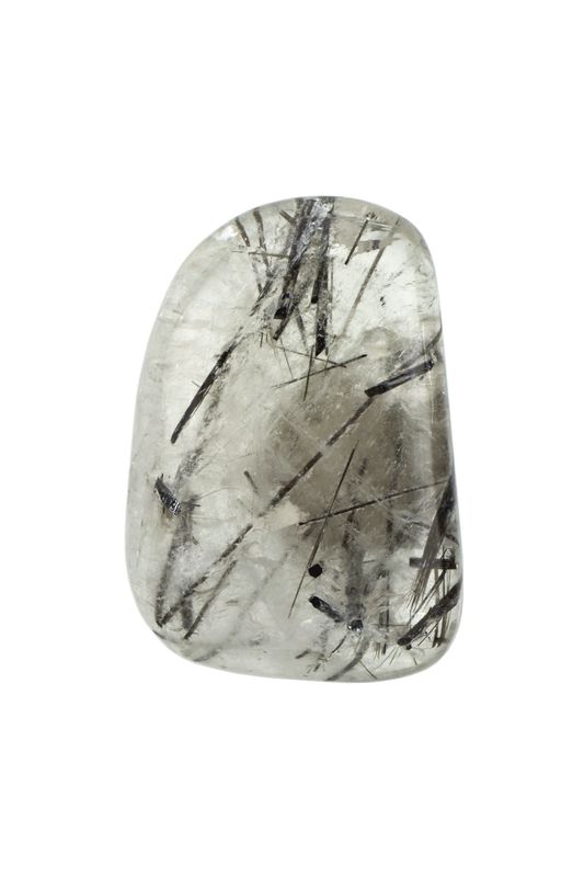 Tourmalinated Quartz Palm Stone TQP07