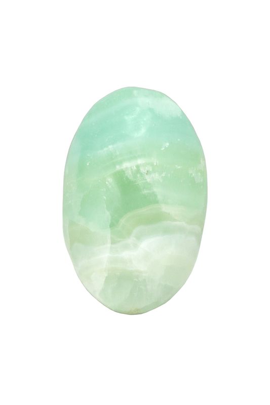 Pistachio Calcite Palm Stone PCSP10