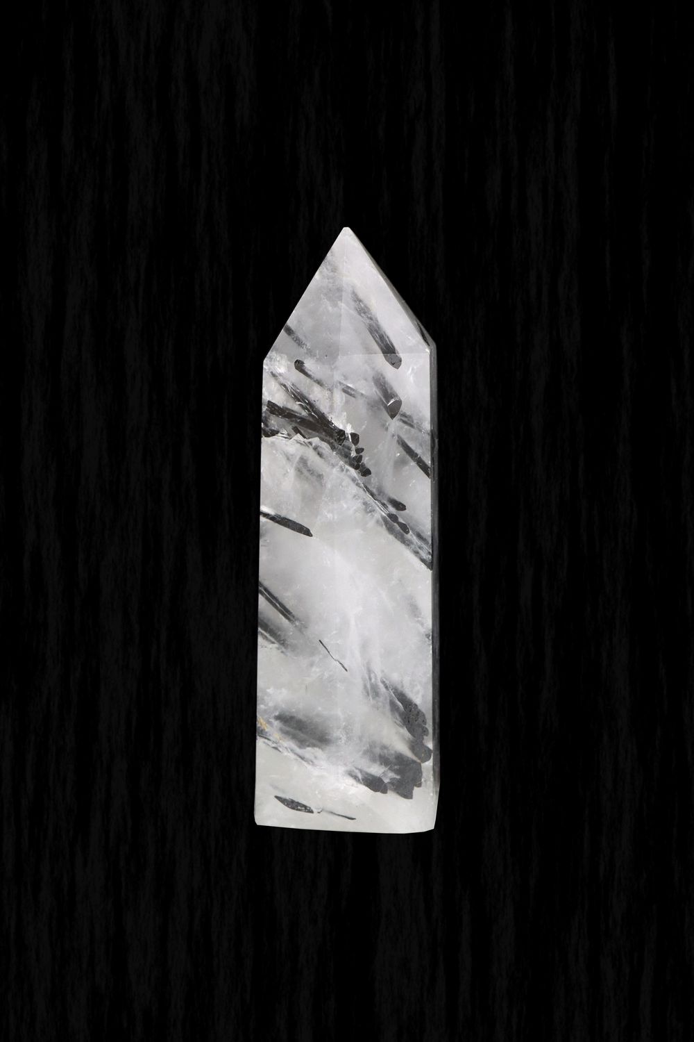 Tourmalinated Quartz Point TMQZ01