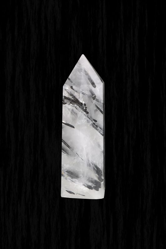 Tourmalinated Quartz Point TMQZ01