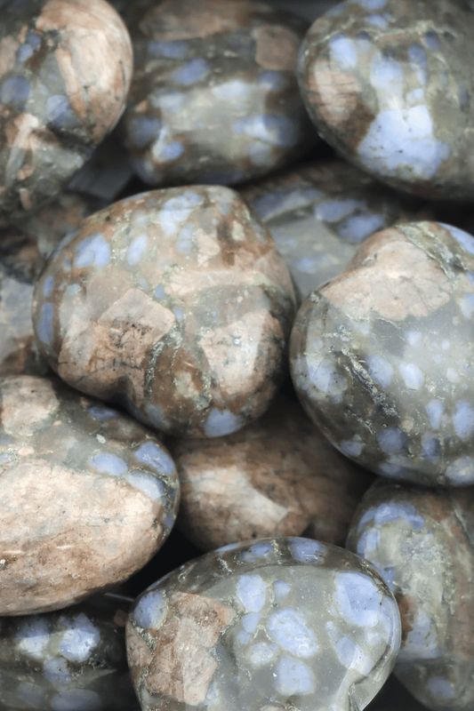Blue Rhyolite Hearts
