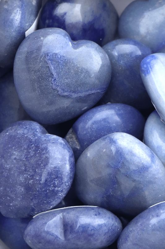 Dumortierite Hearts