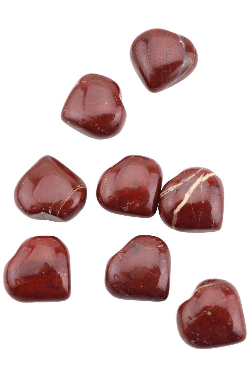 Red Jasper Hearts